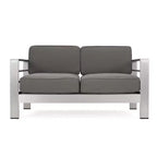 Cape Coral 5pc Aluminum and MGO Seating Set with Fire Table - Christopher Knight Home